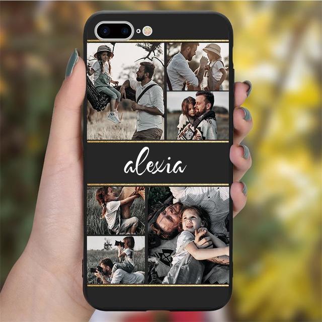 CUSTOM 6-PHOTO COLLAGE IPHONE CASE - WITH NAME Custom Phone Cases