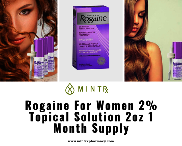 Rogaine For Women 2% Topical Solution, 2oz, 1 Mont Rogaine For Women