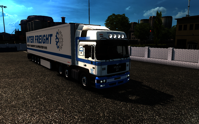 ets2 Man F2000 6x2 + Schmitz koeltrailer Inter Fre ETS2 prive