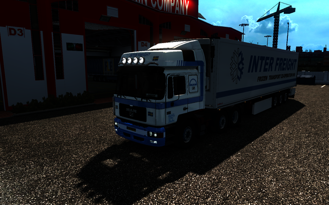 ets2 Man F2000 6x2 + Schmitz koeltrailer Inter Fre ETS2 prive