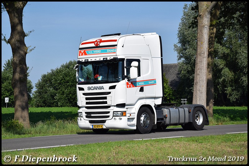 83-BFV-4 Scania R410 v.d Weerd Emmen-BorderMaker - Truckrun 2e mond 2019