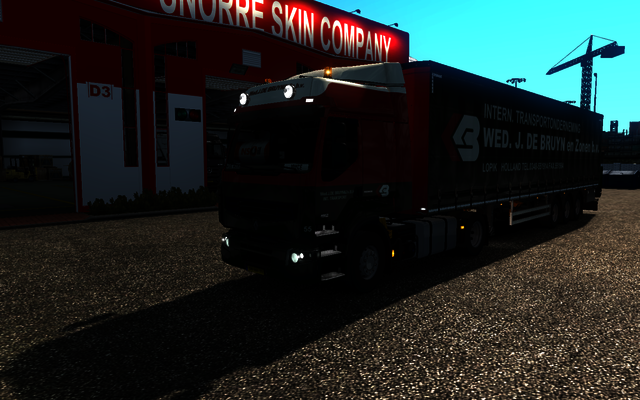 Renault Premium 4x2 + curtaimsider kooiaap Wed.J ETS2 prive