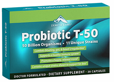 Work and list with ingredients of the product ? Probiotic T 50