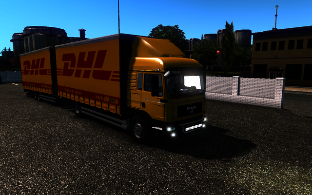 ets2 Man TGL 12 240 BDF + Tandem trailer DHL ETS2 prive