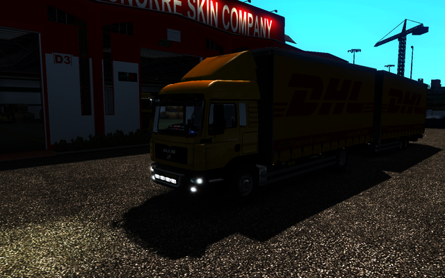 ets2 Man TGL 12 240 BDF + Tandem trailer DHL 1 ETS2 prive