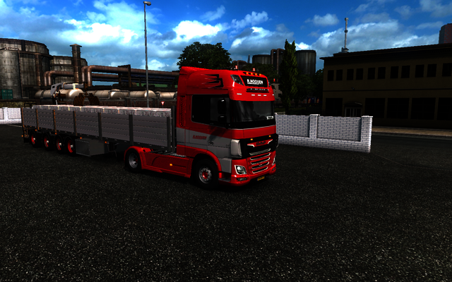 ets2 Daf XF 4x2 euro6 + 4 asser steentrailer D ETS2 prive