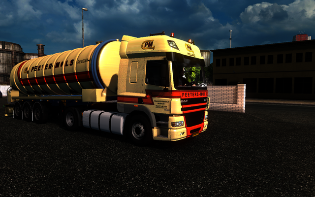 ets2 Daf CF 4x2 + GS-Meppel mesttrailer Peeters-Mo ETS2 open