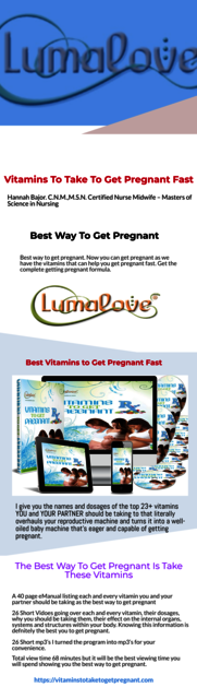 Best Vitamins to Get Pregnant Fast Picture Box