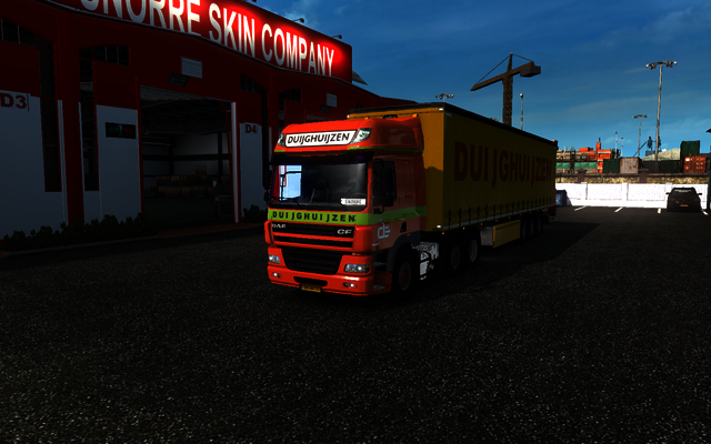 ets2 Daf CF 6x2 + van Hool Curtainsider Duijghuijz ETS2 open