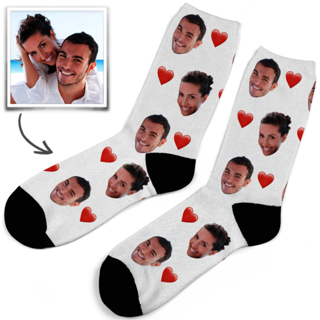 Photo Socks, Custom Love Face Socks Custom Photo Socks