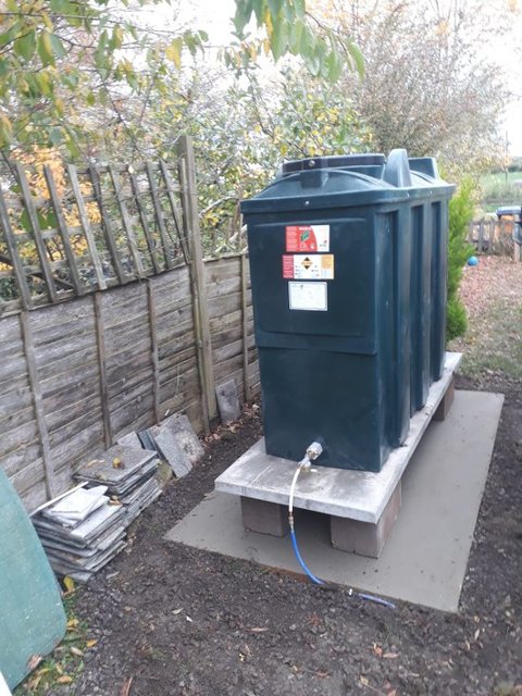 Commercial oil Tank Installation Picture Box