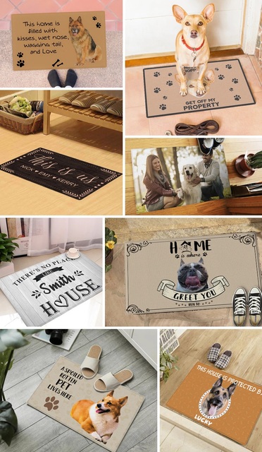 Personalised Funny Doormat With Your Pet's Photo A Picture Box