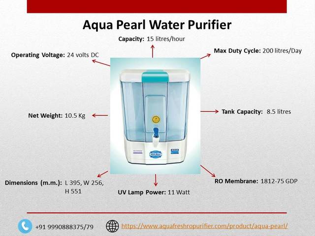 Aqua pearl water purifier Picture Box