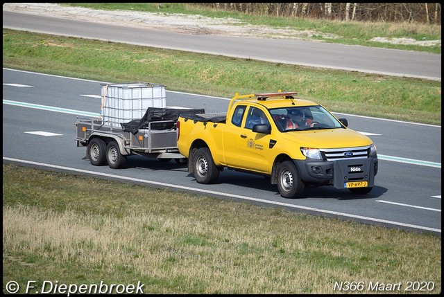 VP-697-J Ford Ranger Provincie Groningen-BorderMak Rijdende auto's 2020