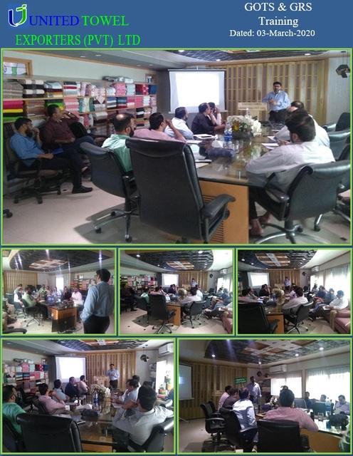 3 (13) Envi Tech AL, performed Training of GOTS and GRS Standards at United Towel Exporters Pvt Ltd
