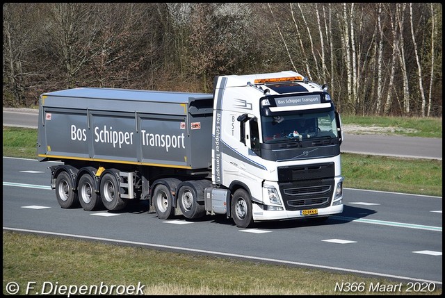 03-BKN-8 Volvo FH4 Bos Schipper-BorderMaker Rijdende auto's 2020