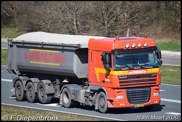 BV-XB-93 DAF 105 Hondsrug BV-BorderMaker Rijdende auto's 2020