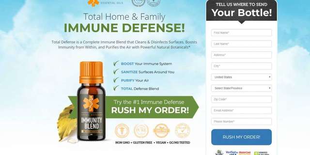 Total Defense Immunity Blend Ingredients Picture Box