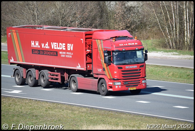 49-BGF-4 Scania G410 HH v.d Velde-BorderMaker - Rijdende auto's 2020