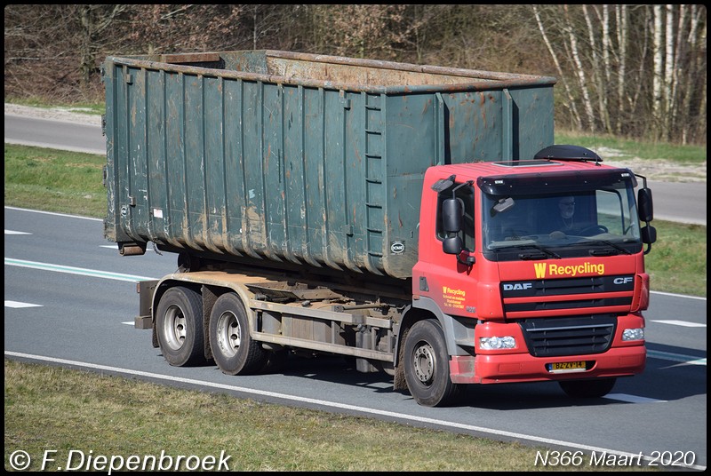 BZ-ZV-14 DAF CF WD Recycling-BorderMaker - Rijdende auto's 2020