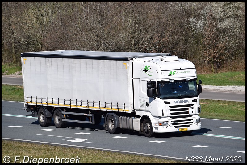 68-BKX-1 Scania R480 AG Transport Lunteren-BorderM - Rijdende auto's 2020