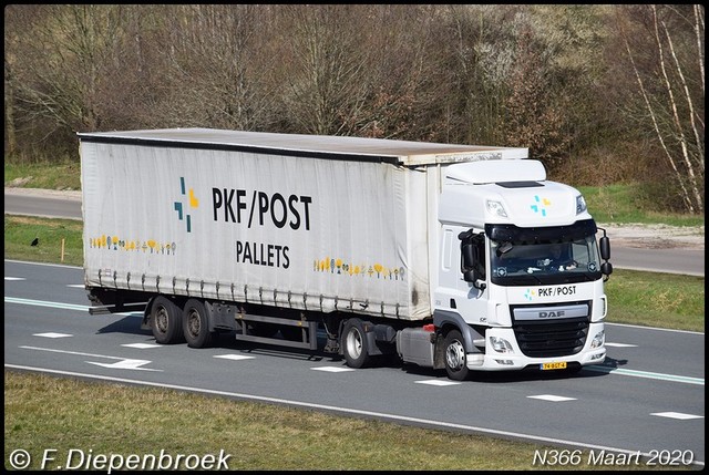 74-BGT-4 DAF CF PKF Post-BorderMaker Rijdende auto's 2020