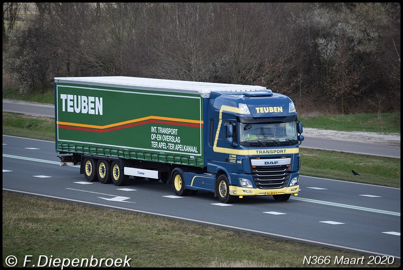 86-BFV-9 DAF 106 Teuben-BorderMaker - Rijdende auto's 2020