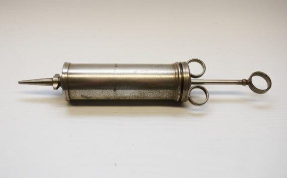 Antique Metal Syringe Dutch Time Pieces