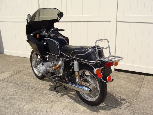 DSC02113 2999030 - 1973 BMW R75/5 LWB. BLACK. Large tank, Very clean & original, Matching Numbers. Hannigan Touring Fairing. New tires & much more!