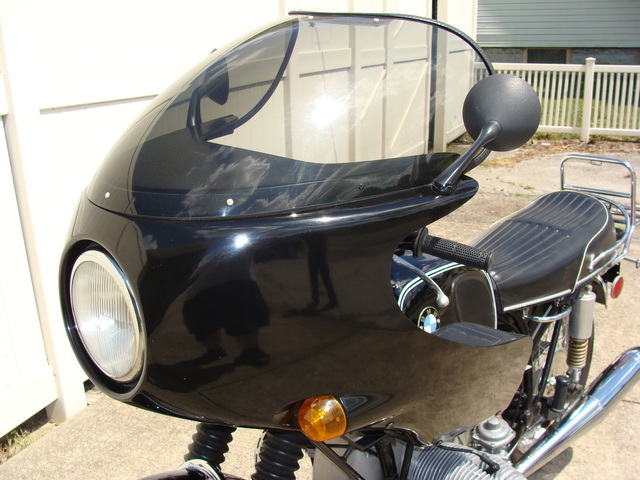 DSC02114 2999030 - 1973 BMW R75/5 LWB. BLACK. Large tank, Very clean & original, Matching Numbers. Hannigan Touring Fairing. New tires & much more!