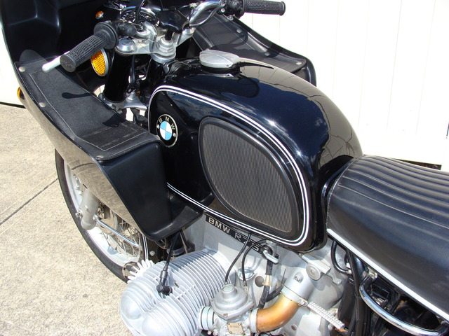 DSC02116 2999030 - 1973 BMW R75/5 LWB. BLACK. Large tank, Very clean & original, Matching Numbers. Hannigan Touring Fairing. New tires & much more!