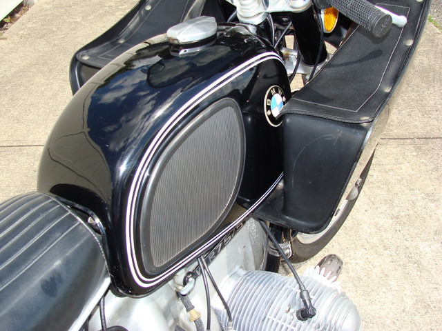 DSC02138 2999030 - 1973 BMW R75/5 LWB. BLACK. Large tank, Very clean & original, Matching Numbers. Hannigan Touring Fairing. New tires & much more!