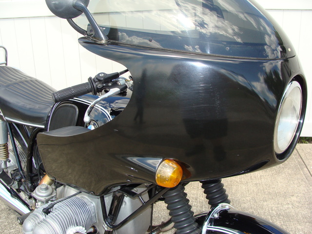 DSC02140 2999030 - 1973 BMW R75/5 LWB. BLACK. Large tank, Very clean & original, Matching Numbers. Hannigan Touring Fairing. New tires & much more!