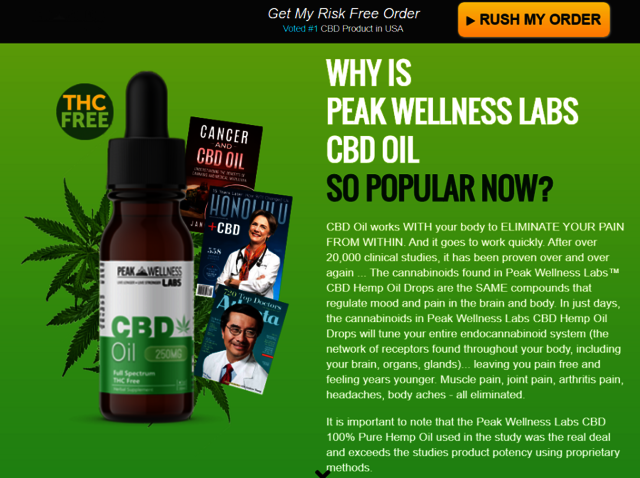 Peak Wellness Labs CBD Oil Pros http://www.onlinehealthsupplement.com/peak-wellness-labs-cbd-oil/