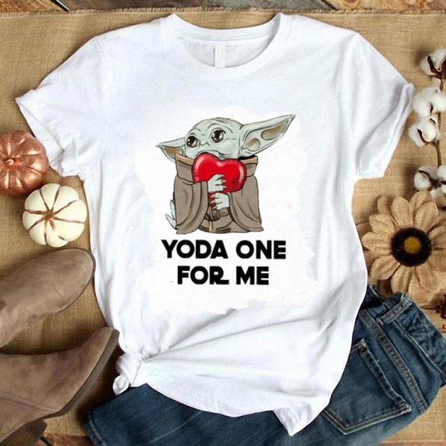 White T Shirt,Baby Yoda-Best Online Stuffs Best Online Stuffs