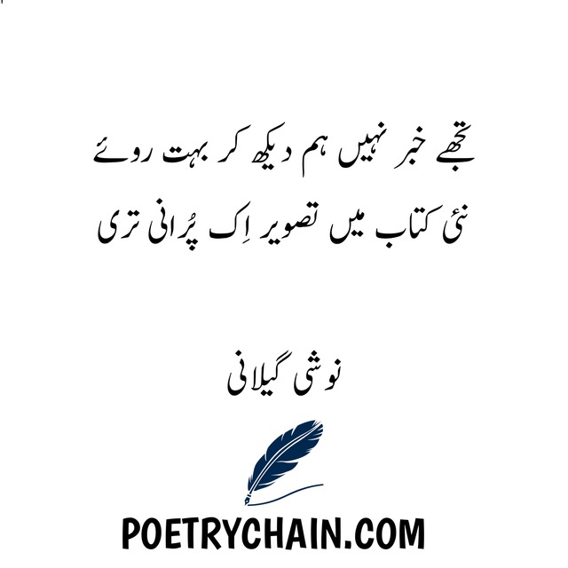 Noshi Gilani sad urdu poetry