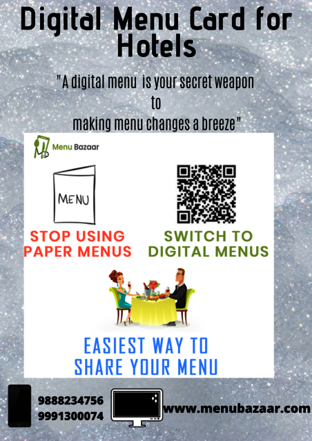 Digital Menu Card for Hotels Menu Bazaar