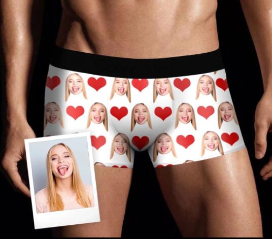 HEART - CUSTOM BOXER SHORTS Custom Face Boxer Shorts