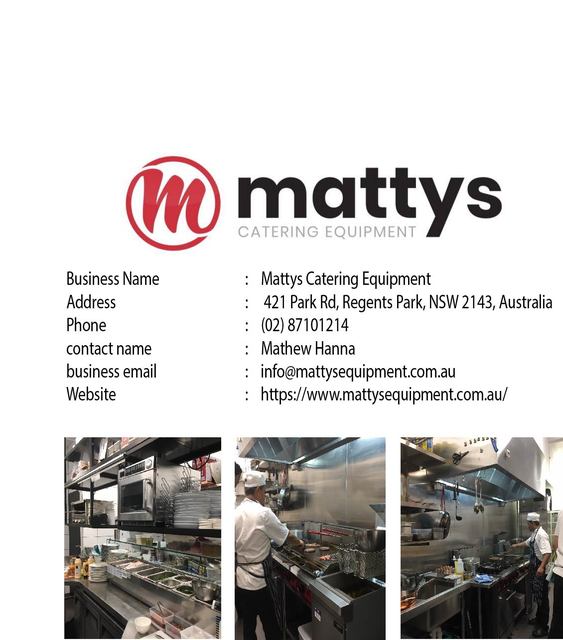 Mattys Catering Equipment Picture Box