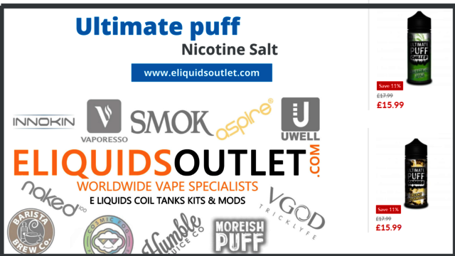Ultimate Puff Nicotine Salts |Eliquidsoutlet Picture Box