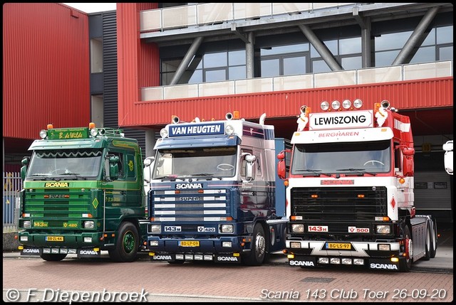 Scania 143 Line Up De Wilde - Van Heugten - Lewisz Scania 143 Club Toer 2020