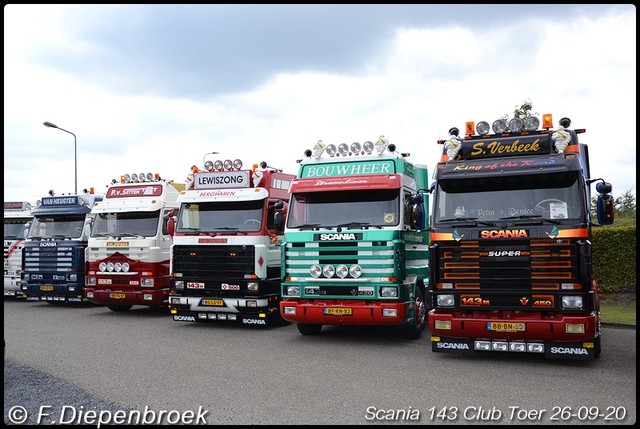 Scania 143 line up Jachthaven Maasbommel3-BorderMa Scania 143 Club Toer 2020