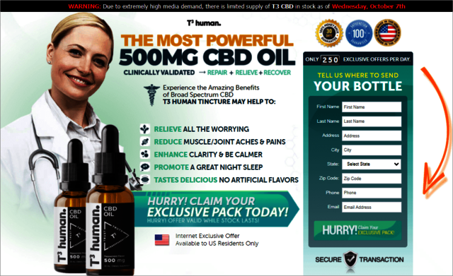 T3 Human CBD Oil Reviews Picture Box