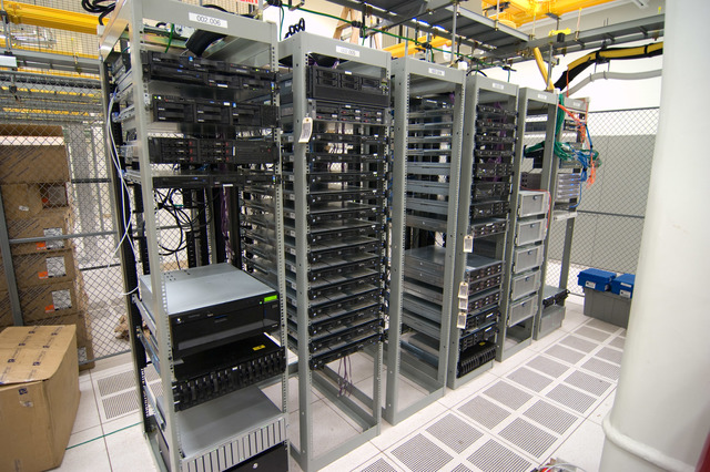 Half filled server racks ServerMania