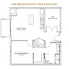 One Bedroom with Den and Ba... - Grand Living At Indian Creek