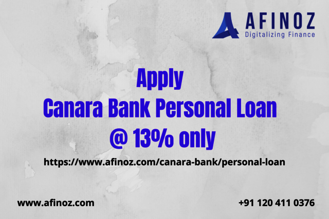 Apply Canara Bank Personal Loan @ 13% only Picture Box