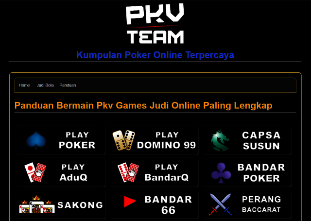 PANDUAN PKV GAMES panduanpkv