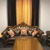 Black And Golden Curtains - Punjab Furniture