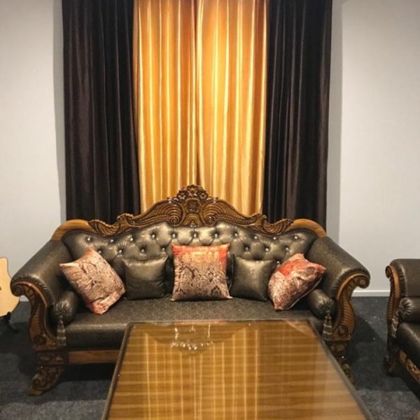 Black And Golden Curtains Punjab Furniture