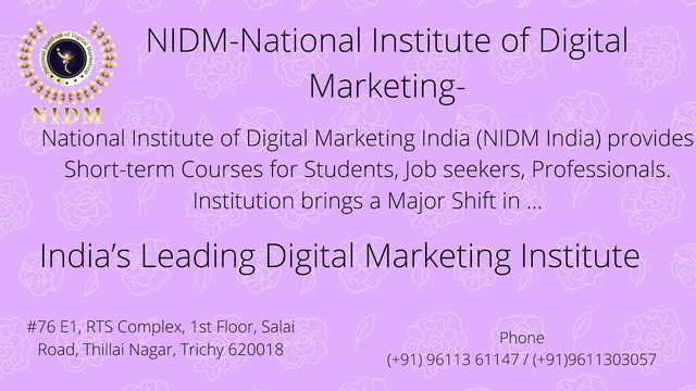 nidm trichy Picture Box
